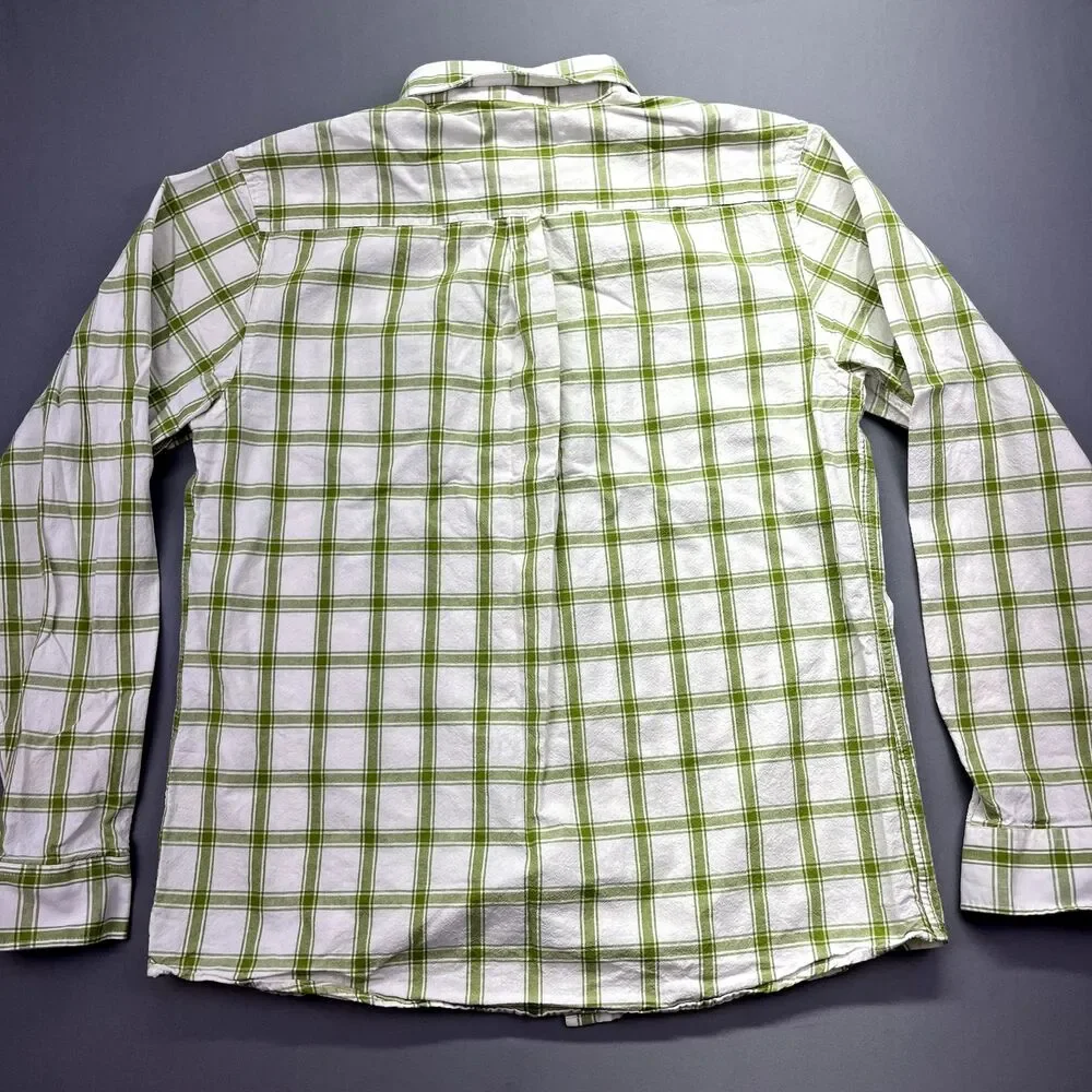 Mocotono Men's Long Sleeve‎ Green Plaid Button Up Size L Casual